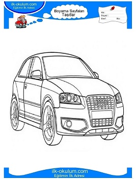 Çocuklar İçin audi Boyama Sayfaları 